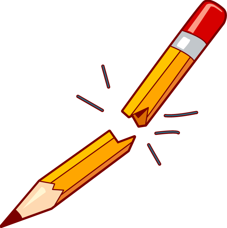 Pencil Clipart Break - Broken Clipart - Png Download (729x732), Png Download