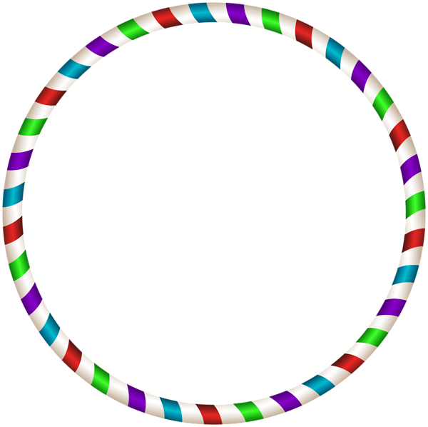 Rounding Group Multicolor Round Border Transparent - Multi Coloured Border Line Art Clipart (600x598), Png Download