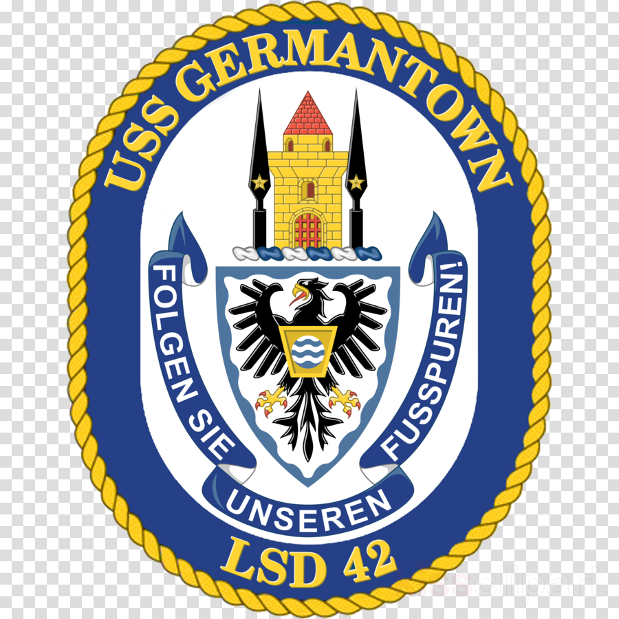 Download Uss Germantown Logo Clipart United States - Uss Germantown Lsd-42 Iron-on Patch [white - 4 Inch] - Png Download (900x900), Png Download