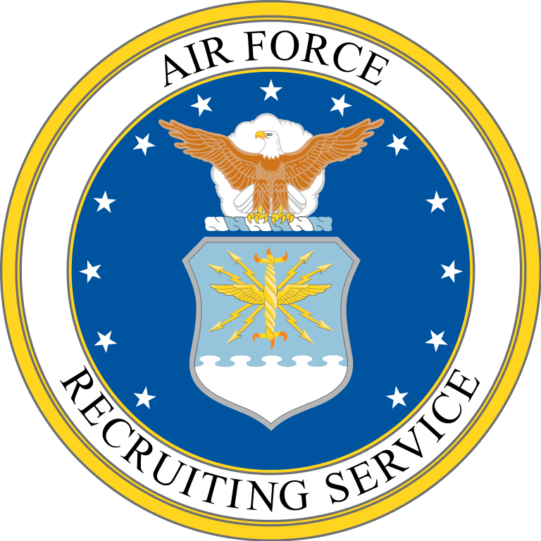 Shield Of The United States Air Force Recruiting Service - United States Air Force Clipart (768x768), Png Download