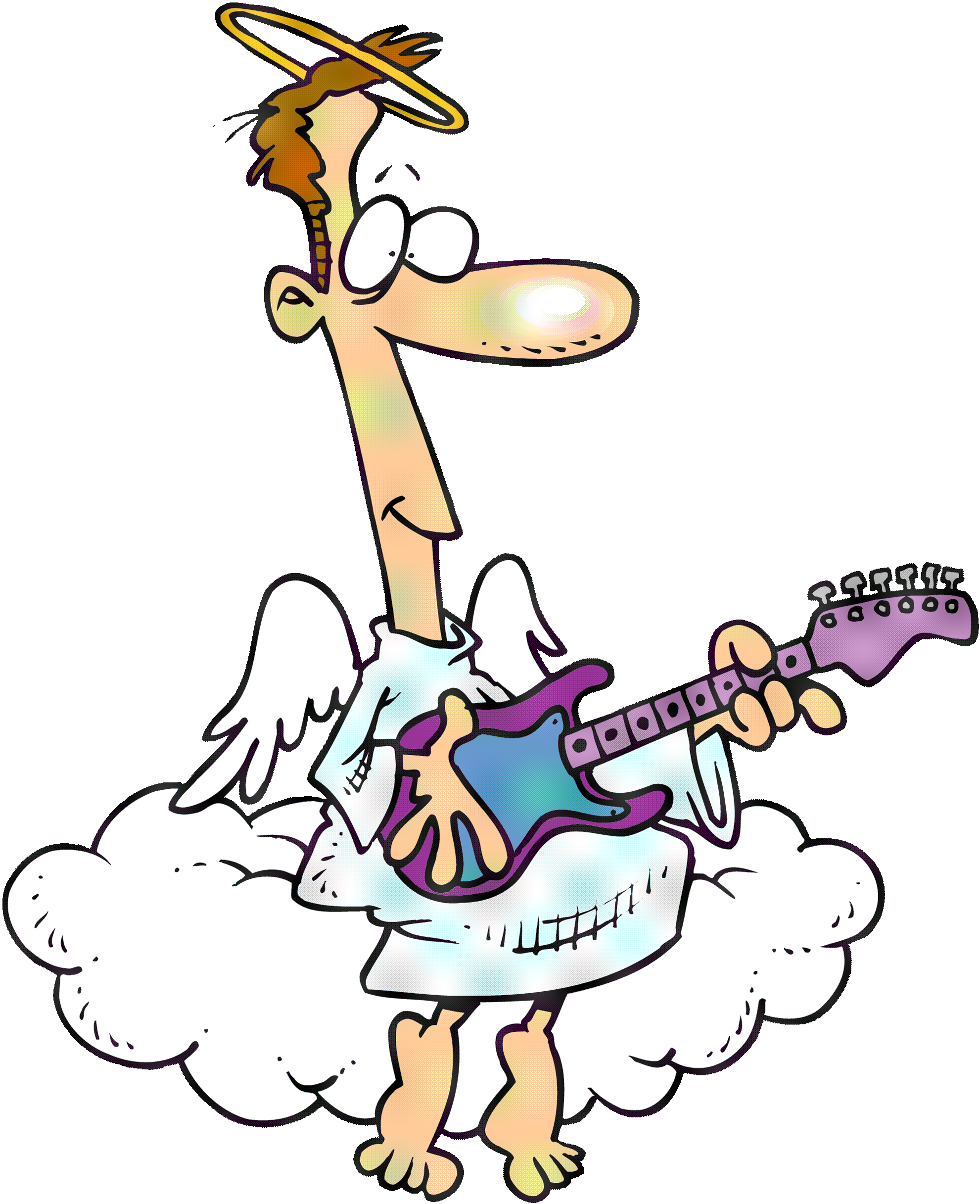 Going Home Clipart - Angel Playing A Guitar - Png Download (1976x2428), Png Download