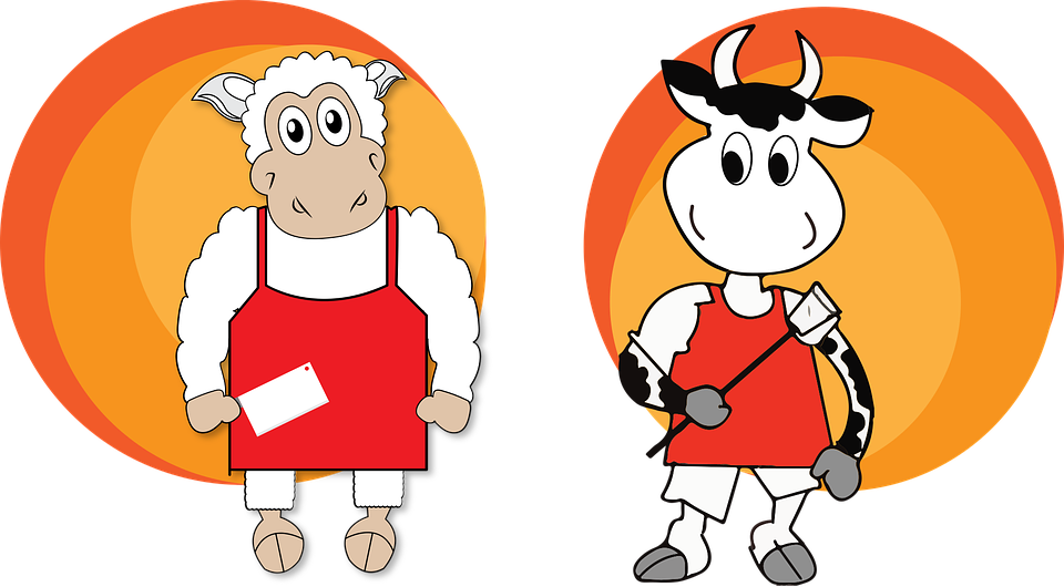 Thanksgiving Animated Pictures 5, Buy Clip Art - Cow And Sheep Png Transparent Png (960x530), Png Download