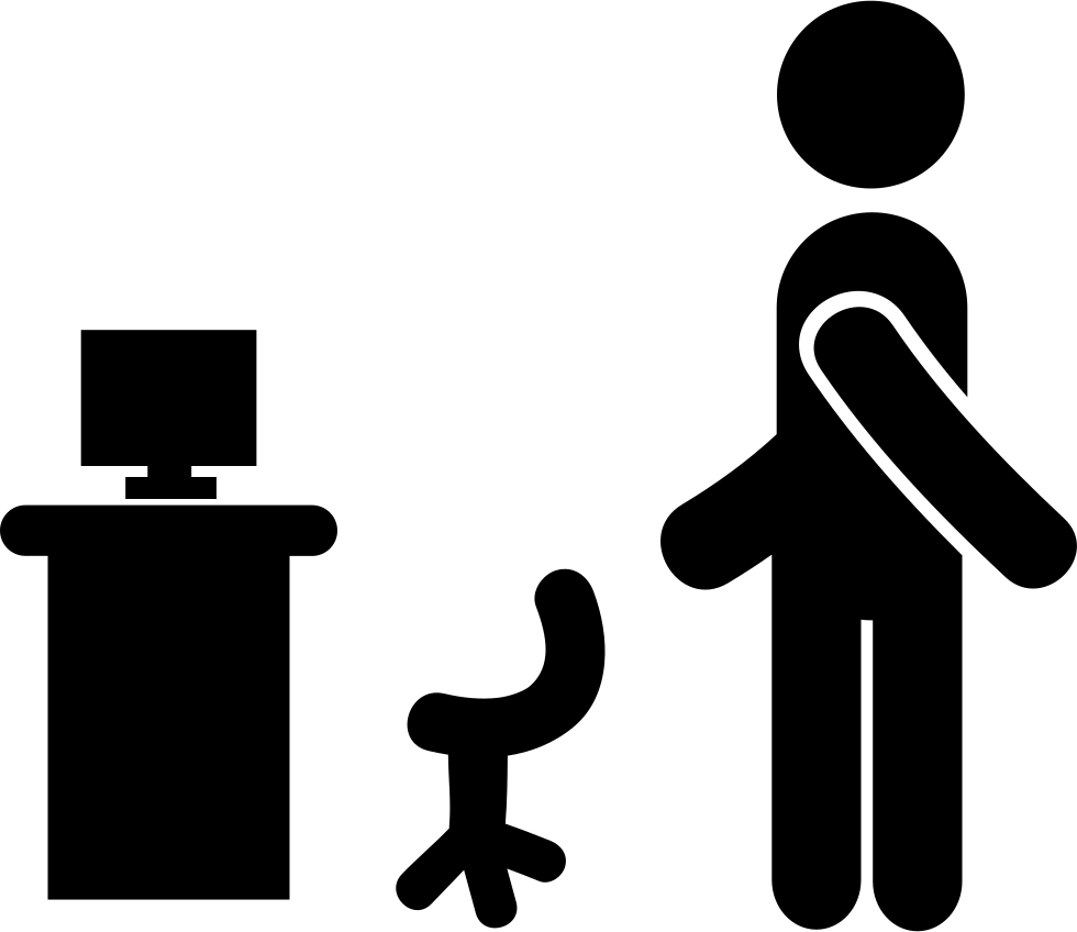 Man In Office Comments - Icon Clipart (980x848), Png Download