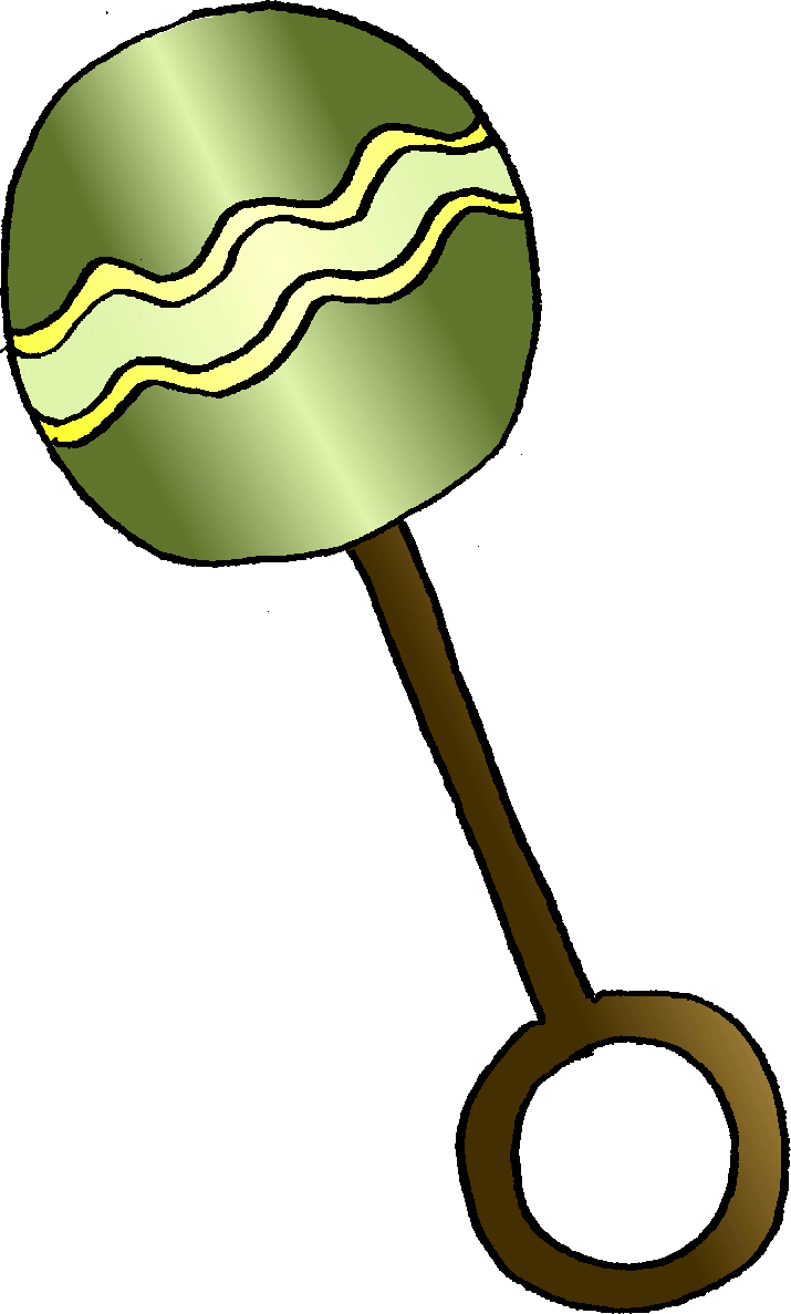 Baby Rattle Clipart Green - Transparent Background Baby Shaker - Png Download (715x1187), Png Download