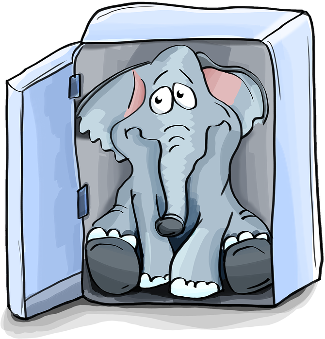 Elephant Images For Kids 26, Buy Clip Art - Elefante En Un Refrigerador - Png Download (725x720), Png Download