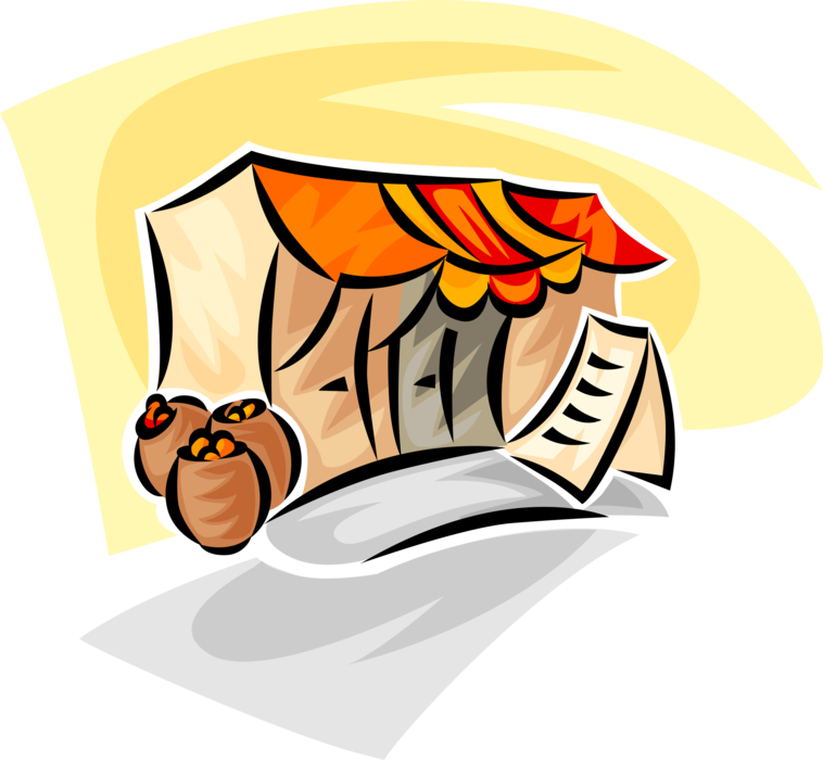 Vector Illustration Of Retail Fruits And Vegetables Clipart (758x700), Png Download