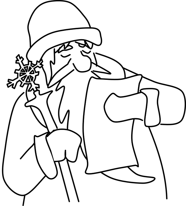 Father Christmas Colouring Pictures 3, Buy Clip Art - Miklavž Clipart - Png Download (651x720), Png Download