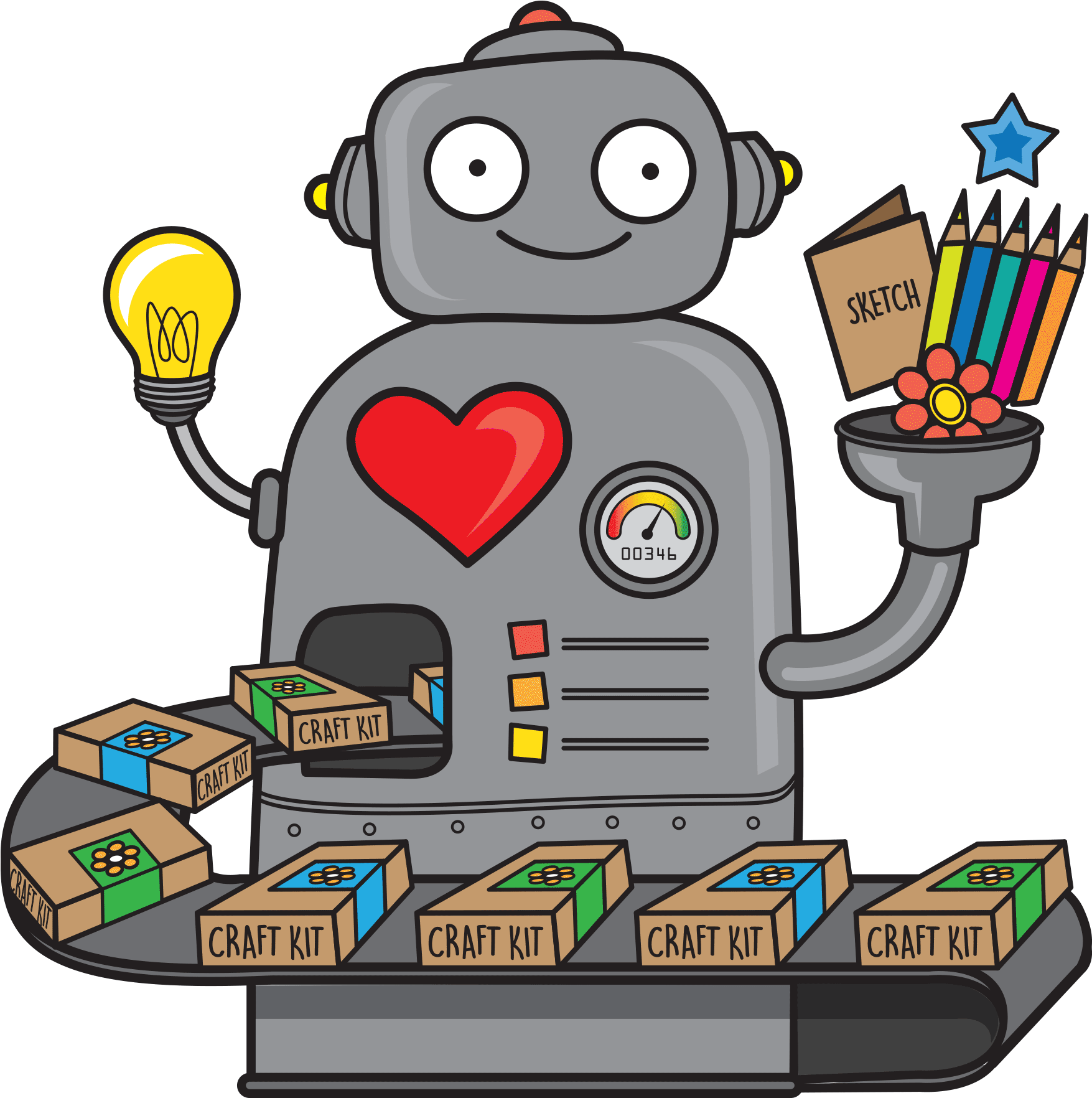 Meet The Bots The Artsbot - Art Clipart (2100x1800), Png Download