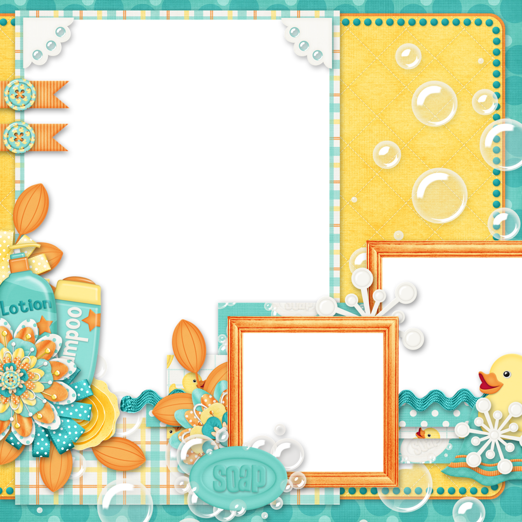 Clip Art - Baby Scrapbook Border Png Transparent Png (1024x1024), Png Download