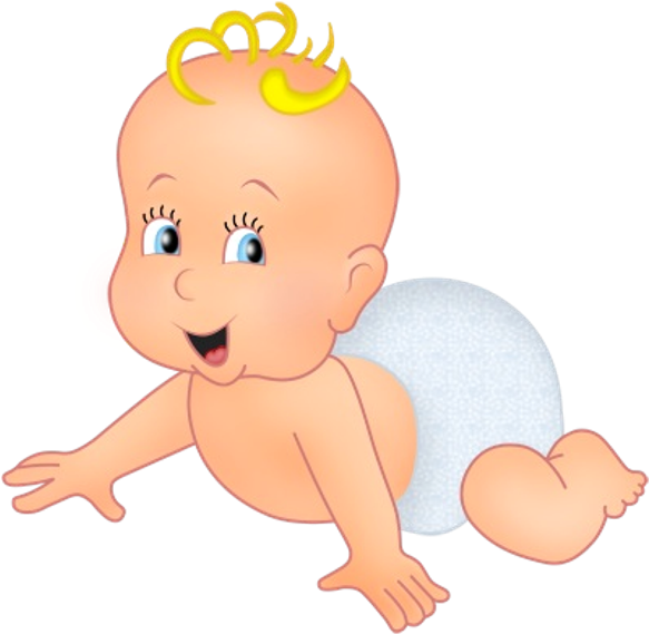 Cute Cartoon Baby Boy Clipart - Baby In Cartoon Form - Png Download (600x600), Png Download