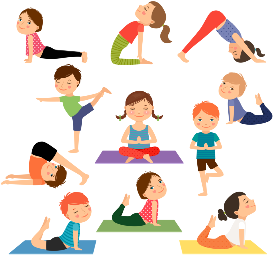 Trust Clipart Friendly Child - Kids Yoga Clipart - Png Download (1024x940), Png Download
