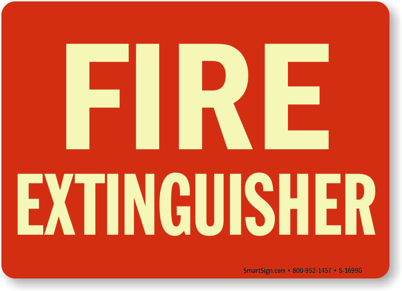 Zoom, Price, Buy - Fire Extinguisher Inside Sign Clipart (800x579), Png Download