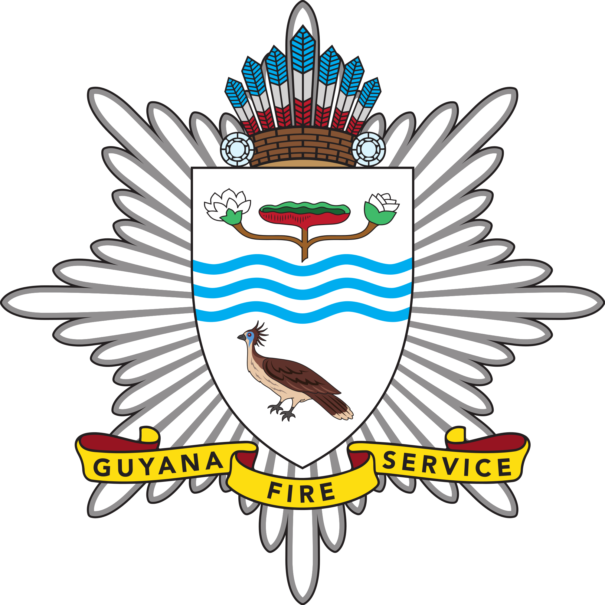 Open - Guyana Fire Service Logo Clipart (2000x2000), Png Download