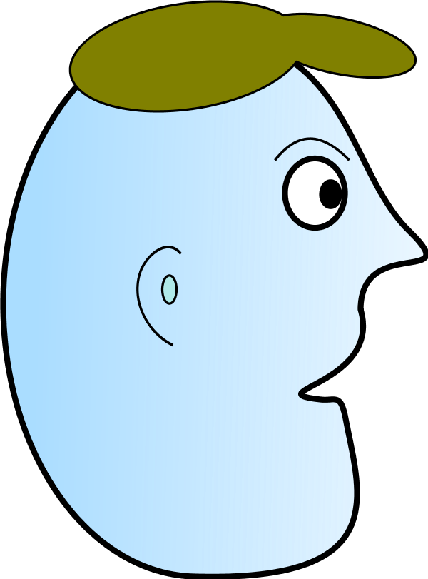 Cartoon Man Face Profile Wearing Cap - Clip Art - Png Download (600x811), Png Download