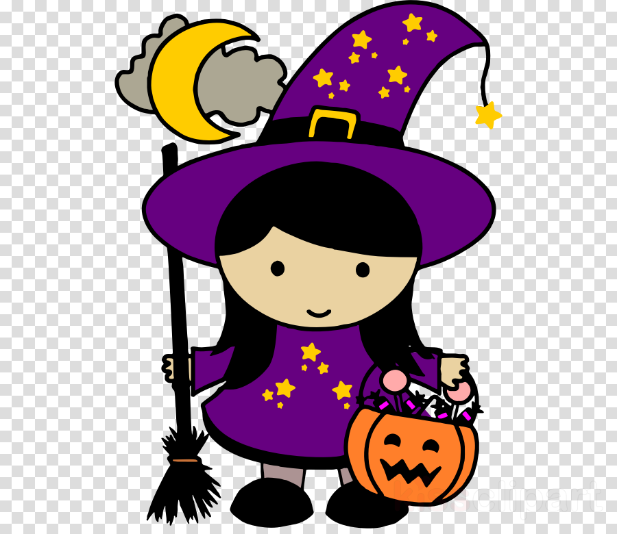 Halloween Witch Clipart Halloween Witches Witchcraft - Cute Witch Clip Art - Png Download (900x780), Png Download
