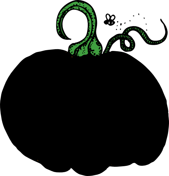 Black Pumpkin Clip Art - Png Download (570x594), Png Download