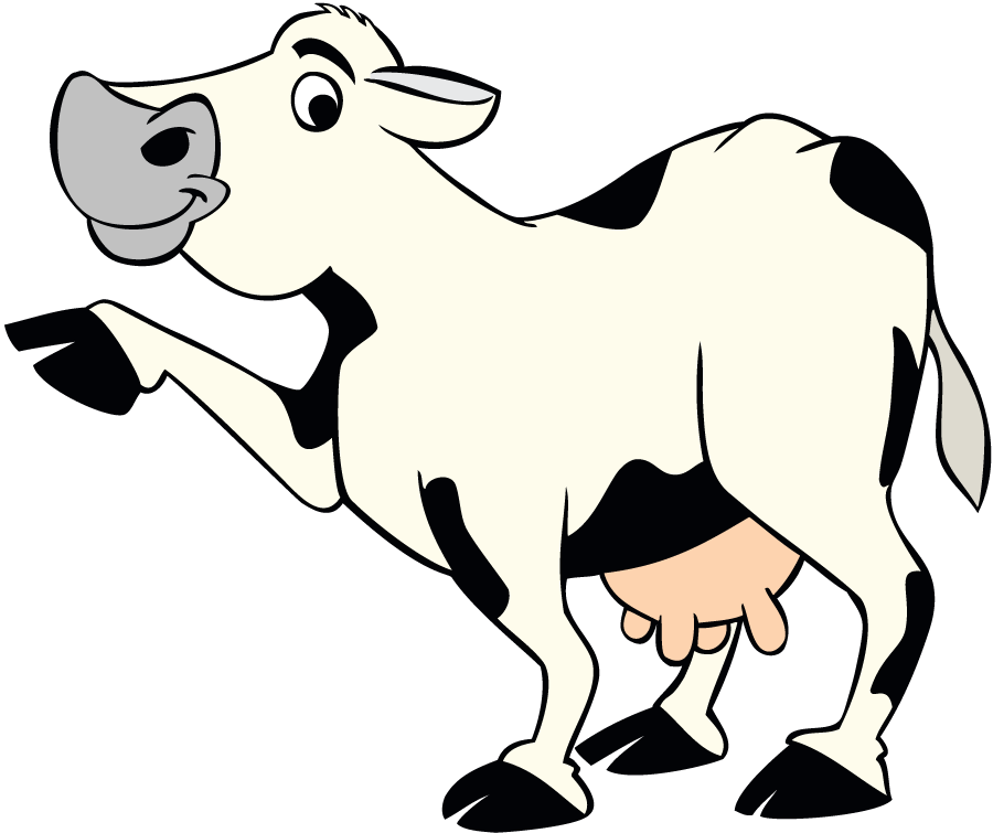 Pointing Cow - Cattle Clipart (900x755), Png Download