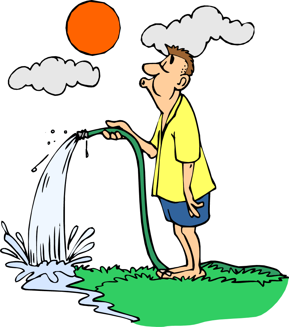 Watering2 - Watering The Lawn Clipart - Png Download (993x1123), Png Download