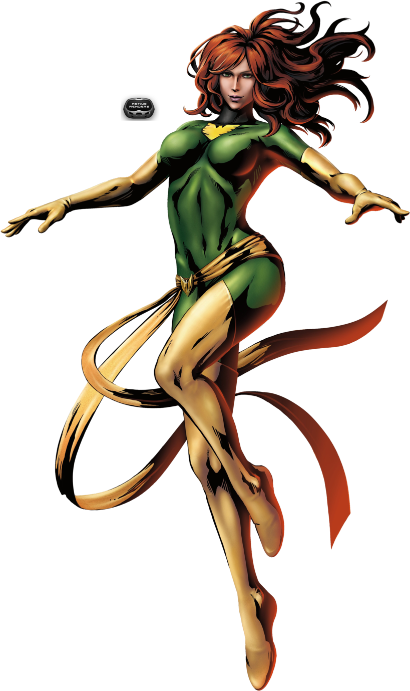 Marvel Clip Art Free Clipart - Jean Grey Comic Png Transparent Png (1024x1448), Png Download