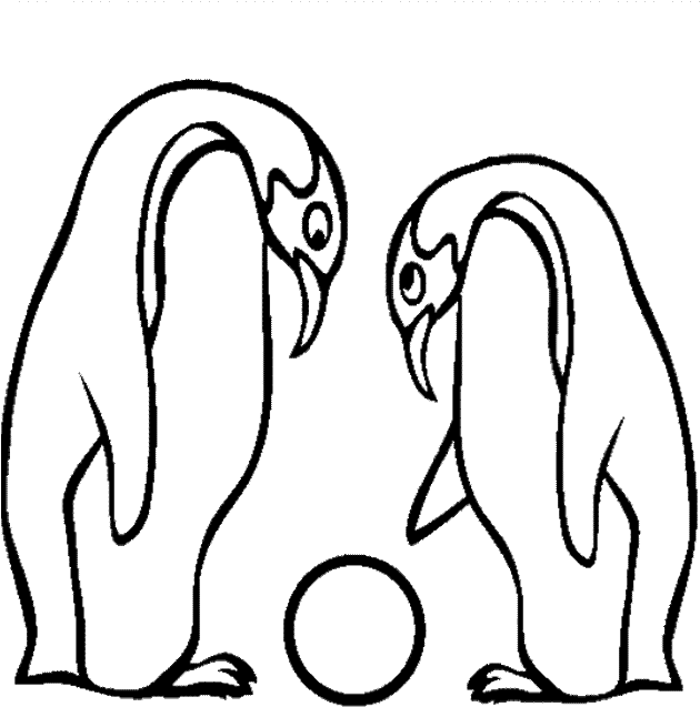 Brave Baby Penguin Coloring Page According Inexpensive - Penguin And Egg Drawing Clipart (631x662), Png Download