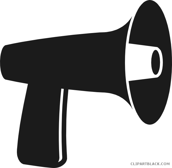 Megaphone Tools Free Black White Clipart Images Clipartblack - Speaker Phone Clip Art - Png Download (600x585), Png Download