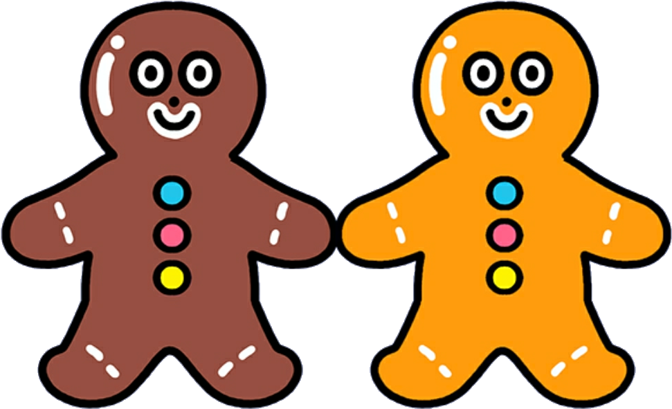 Gingerbread Gingerbreadman Mochi Kawaii Cute Softbot - Gingerbread Man Clipart (987x777), Png Download