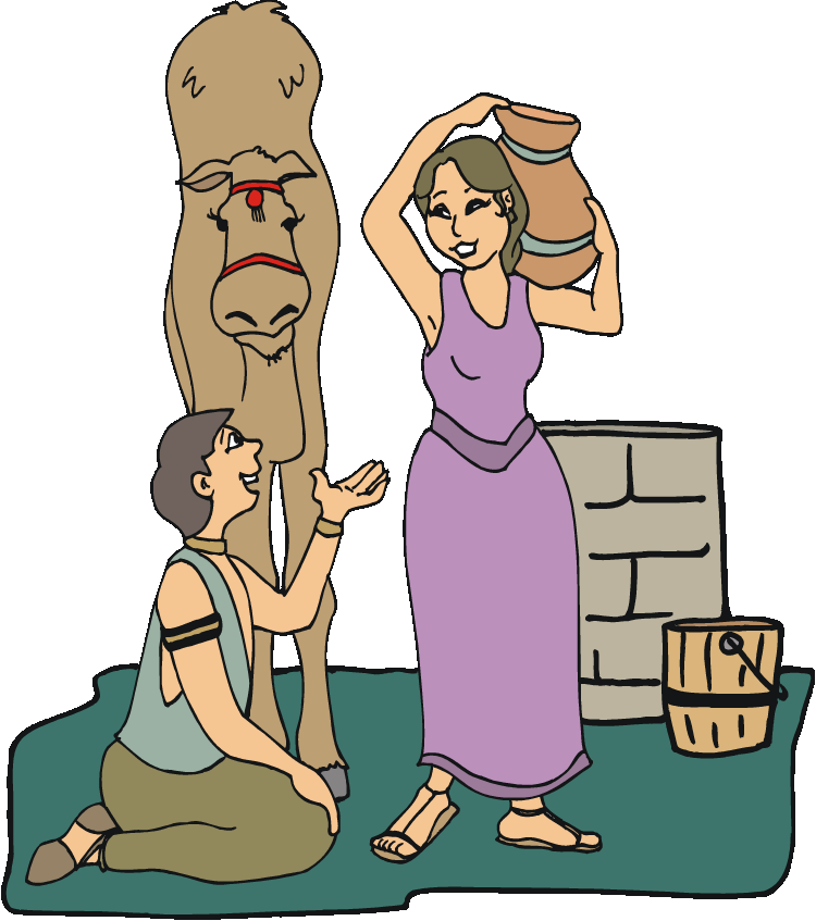 Bible Clipart Rebekah - Isaac And Rebekah Clip Art - Png Download (750x847), Png Download