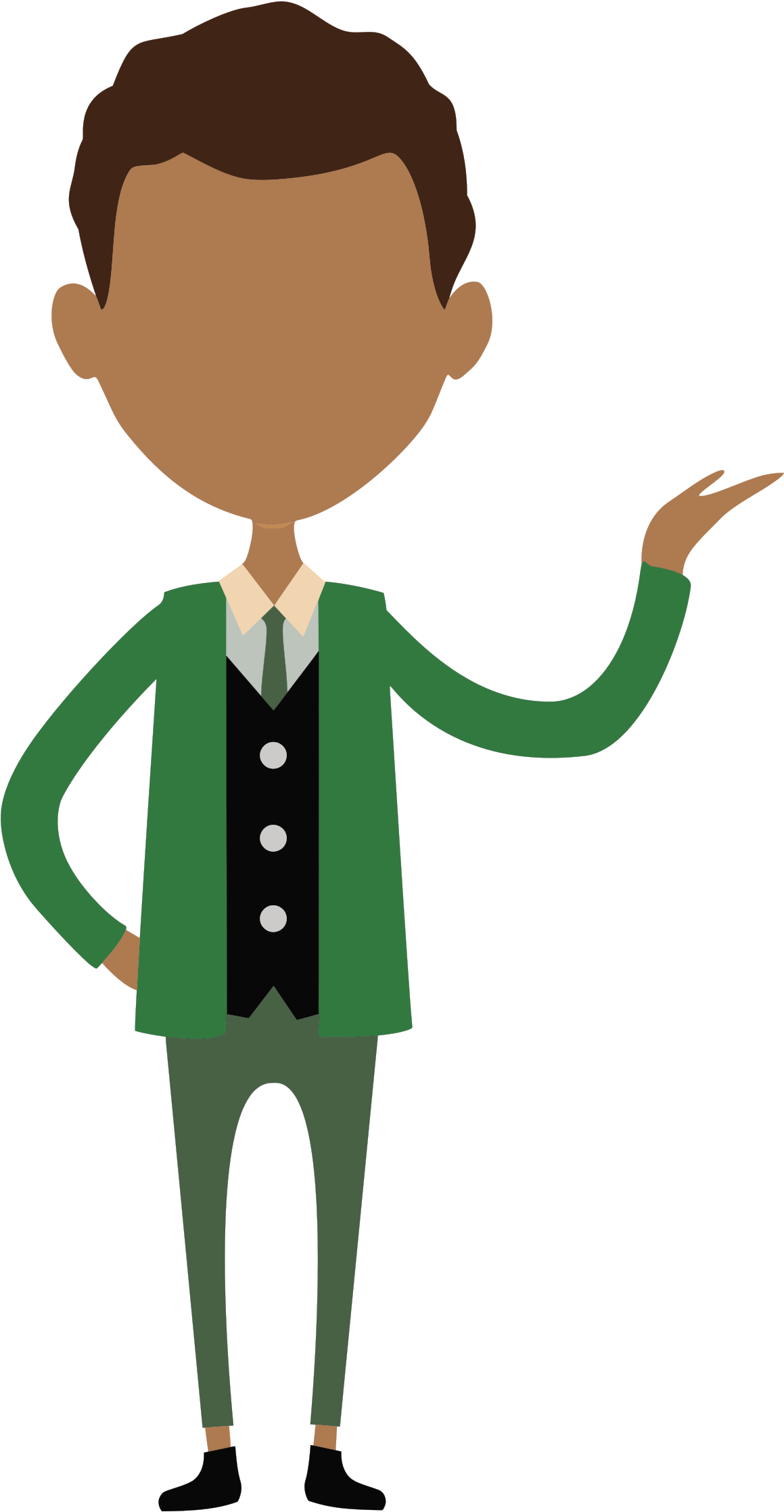 Big Image - Pointing Businessman Icon Png Clipart (1310x2400), Png Download