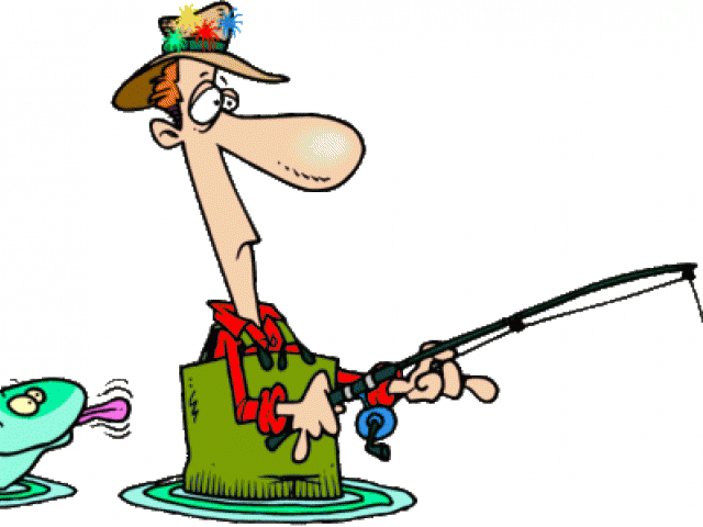 Fishing Cartoon Clipart (640x480), Png Download