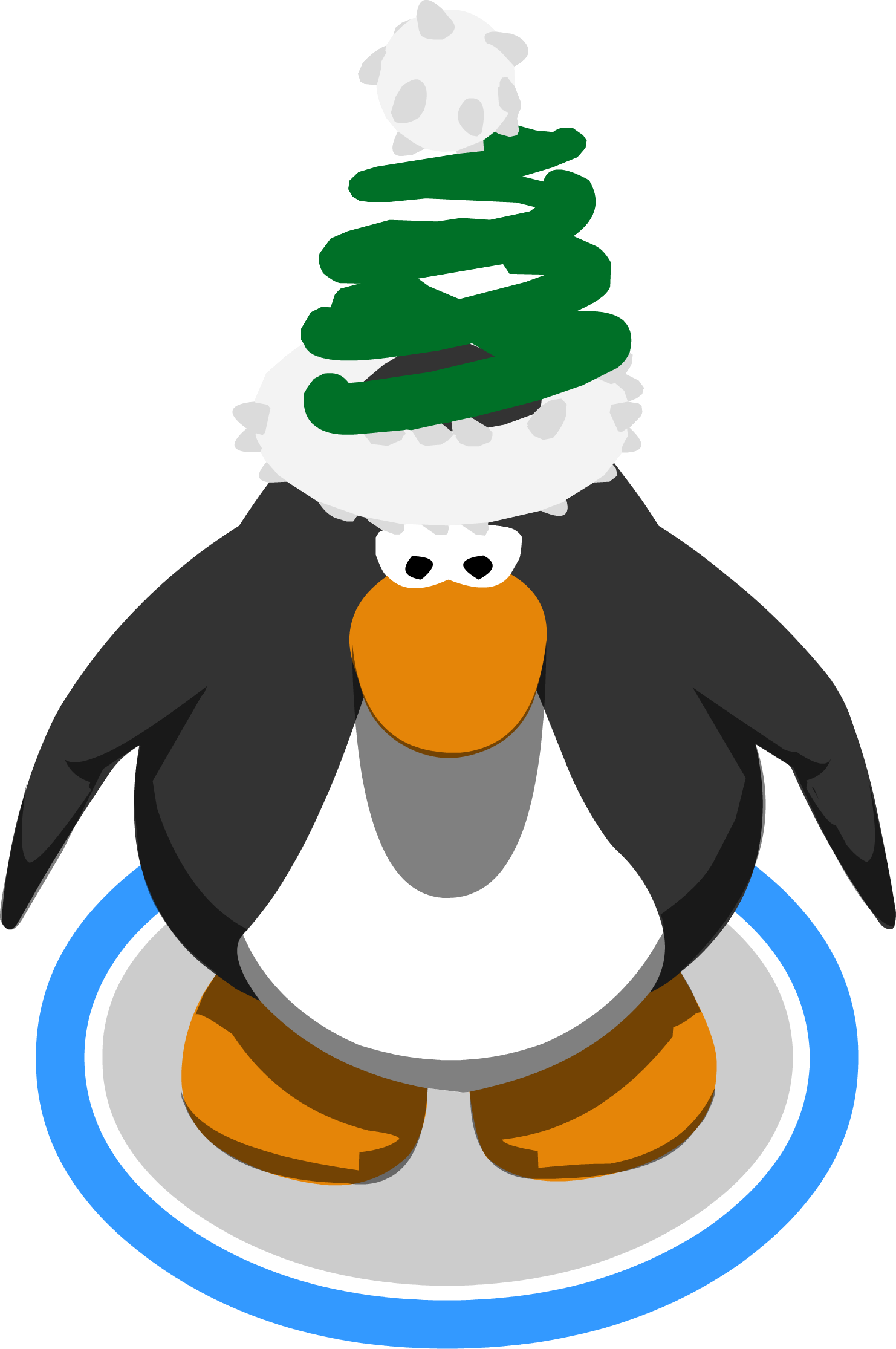 Holiday Spring Hat In-game - Club Penguin Graduation Cap Clipart (1482x2231), Png Download