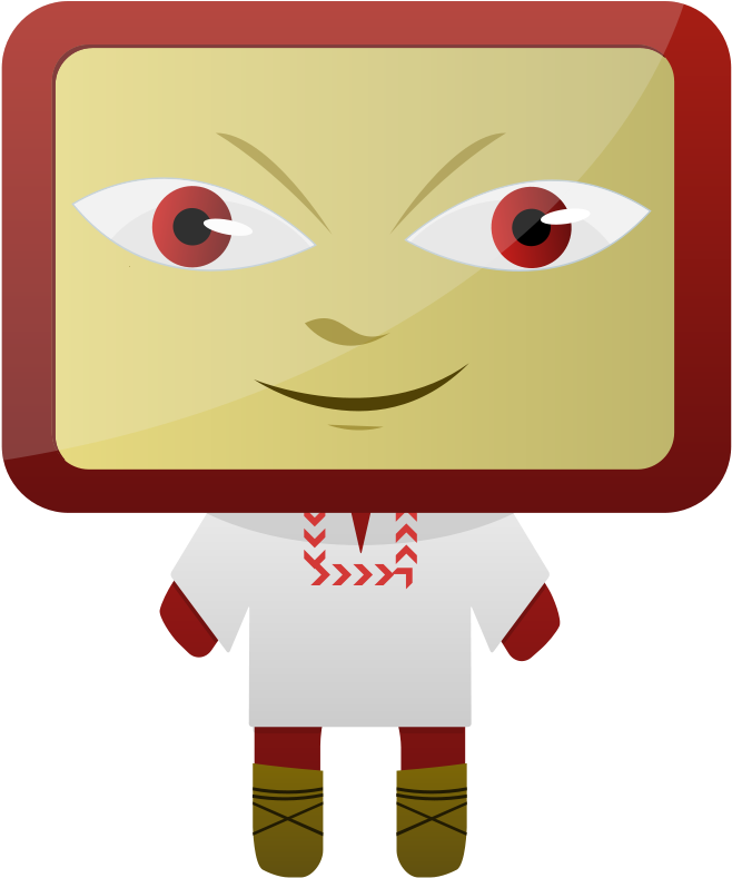 Free Ceata Mascot - Television Clipart (737x800), Png Download