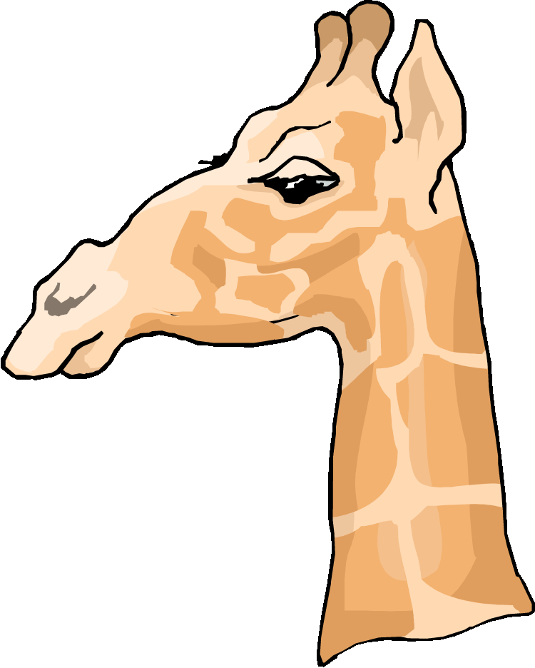Free Giraffe Clipart - Side Profile Of A Giraffe - Png Download (750x936), Png Download