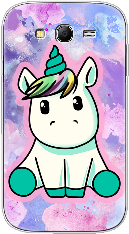 Cartoon Unicorn For Samsung Galaxy Grand Neo Plus I9060 - Dot Grid Notebook: Cutie Unicorn (vol.3): 110 Dot Grid Clipart (800x800), Png Download