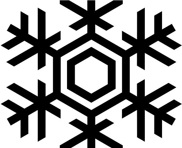 Snowflake Silhouette Cliparts - Snowflake Silhouette - Png Download (640x480), Png Download