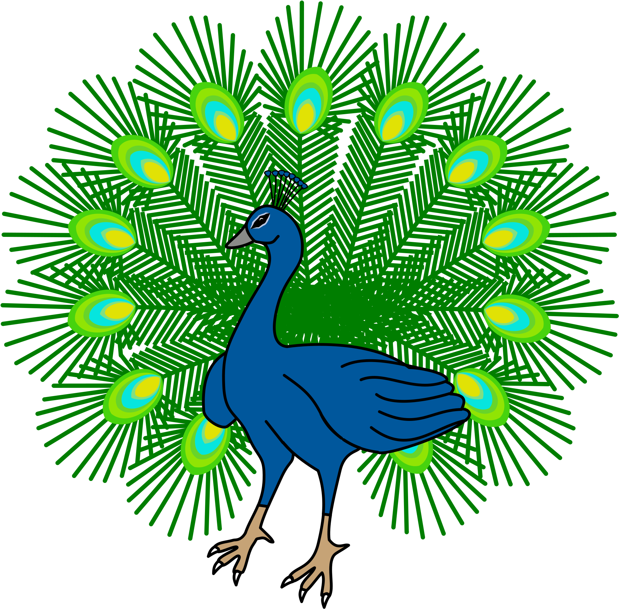 Peacock Png 1, Buy Clip Art - Peacock Heraldry Transparent Png (2000x1967), Png Download