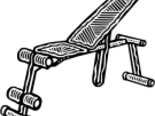 Exercise Bench Clipart - Line Art - Png Download (640x480), Png Download