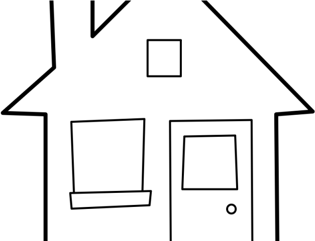 Mansion Clipart Mansion Outline - House - Png Download (640x480), Png Download