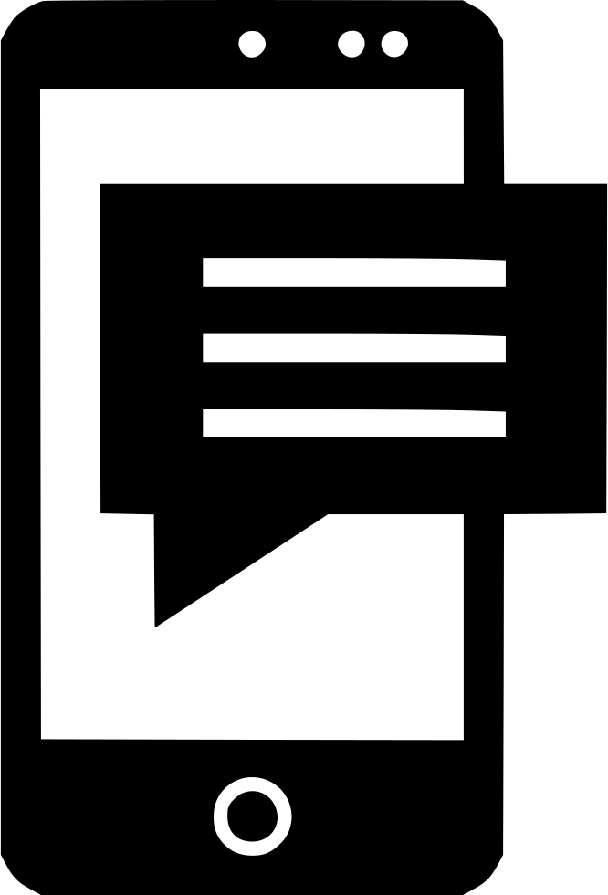 Sms Cell Phone Comments Clipart (666x980), Png Download