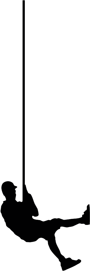 Rope Access Work In London And The South East - Silhouette Clipart (326x955), Png Download