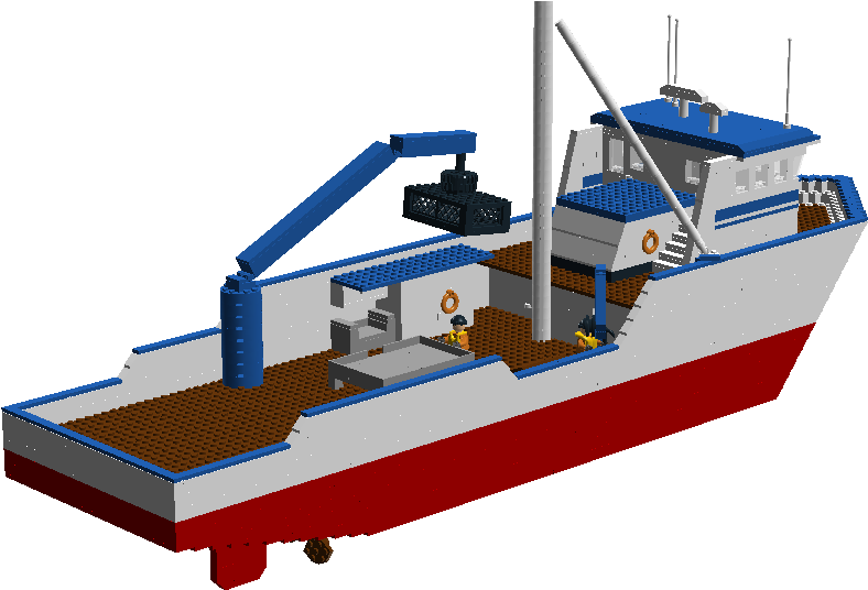 From This Angle You Can See The Size Comparison Between - Fishing Vessel Clipart (1126x607), Png Download