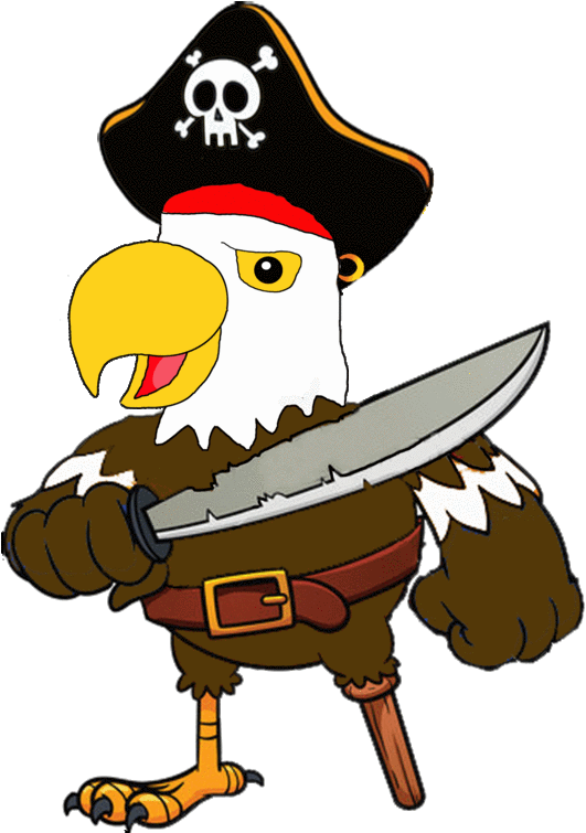 Pirate Ship - Eagle Pirate Clipart (640x800), Png Download