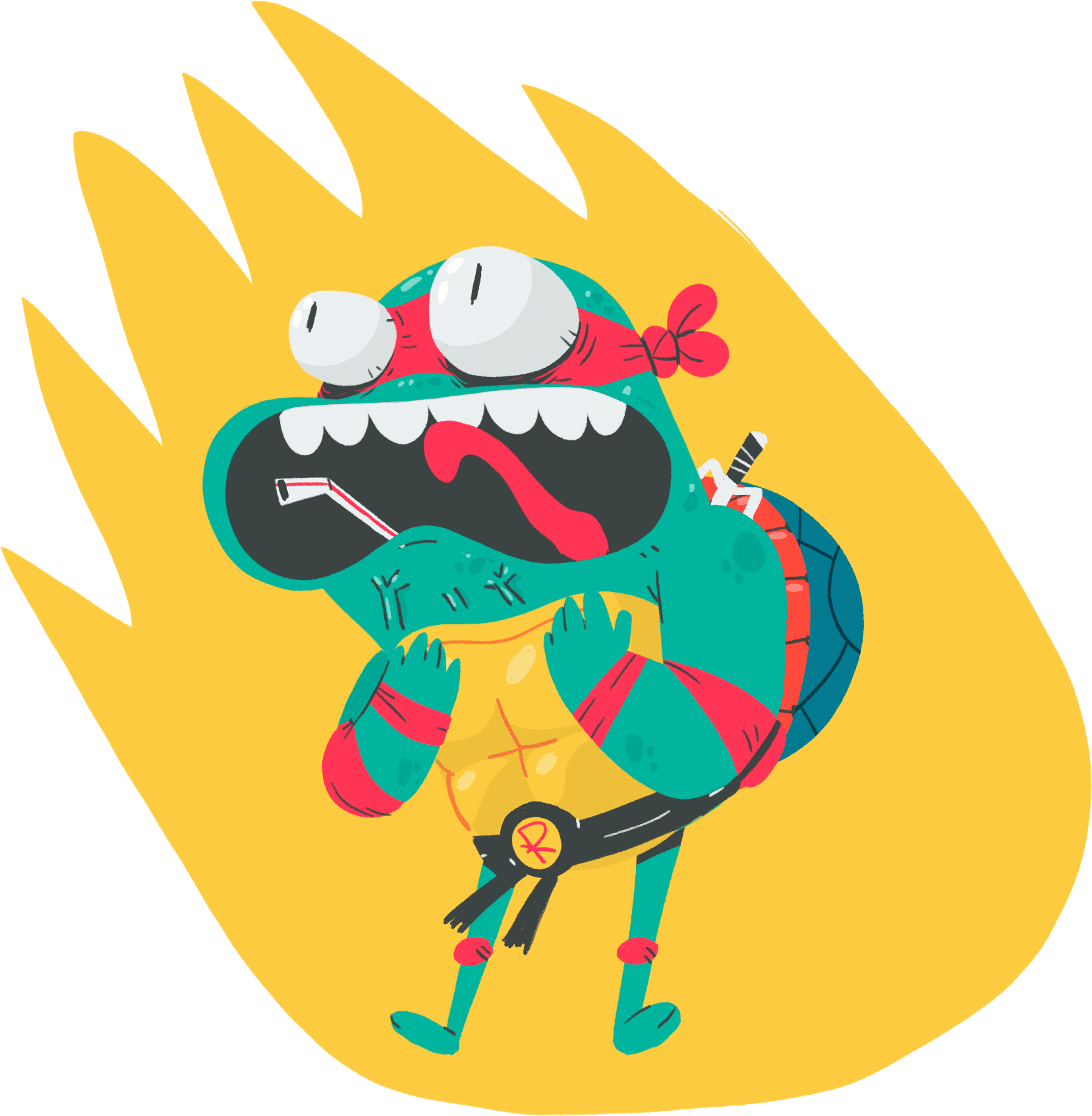 Loop 2d Sticker By Yimbo - Illustration Clipart (1781x1790), Png Download