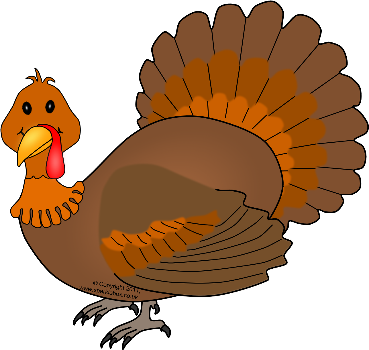 Happy Thanksgiving Turkey Pictures - Thanksgiving Borders Clipart (1379x1315), Png Download