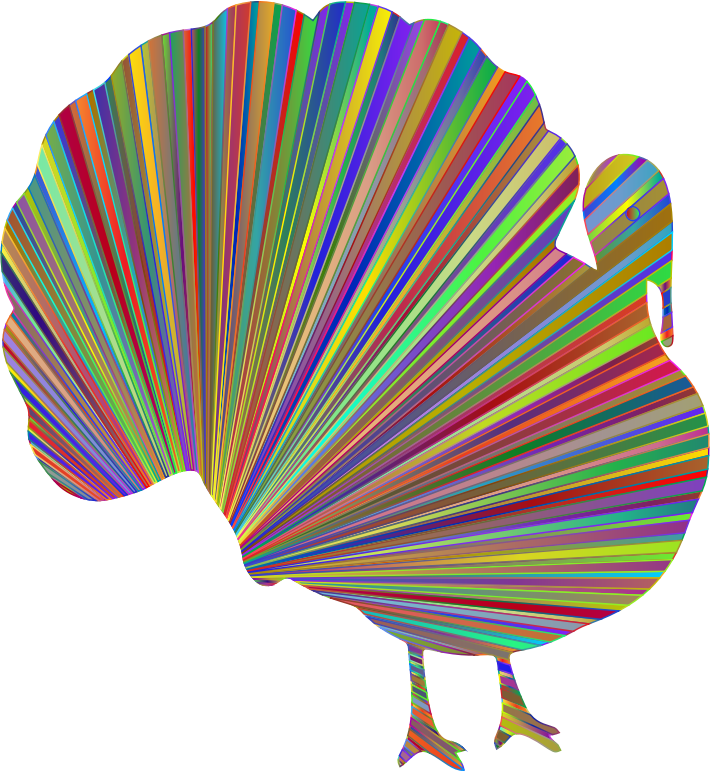 Turkey Silhouette Polyprismatic Rays - Clip Art - Png Download (710x772), Png Download