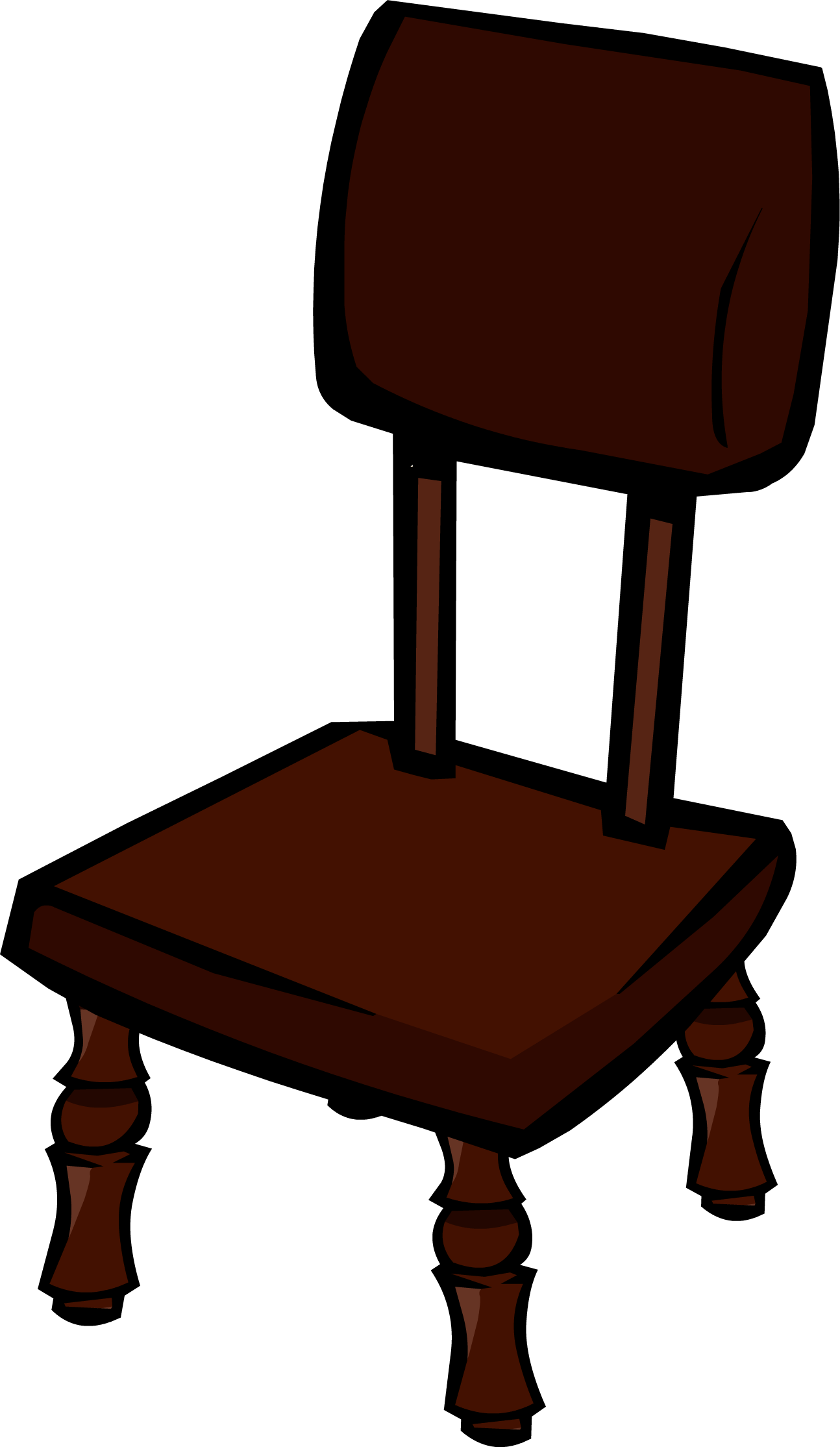 Clipart Table Wooden Table - Club Penguin Chair Furniture - Png Download (1294x2229), Png Download