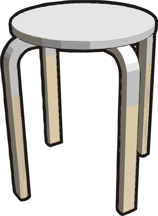 Table Bar Stool Chair White - Stool Clipart - Png Download (548x750), Png Download