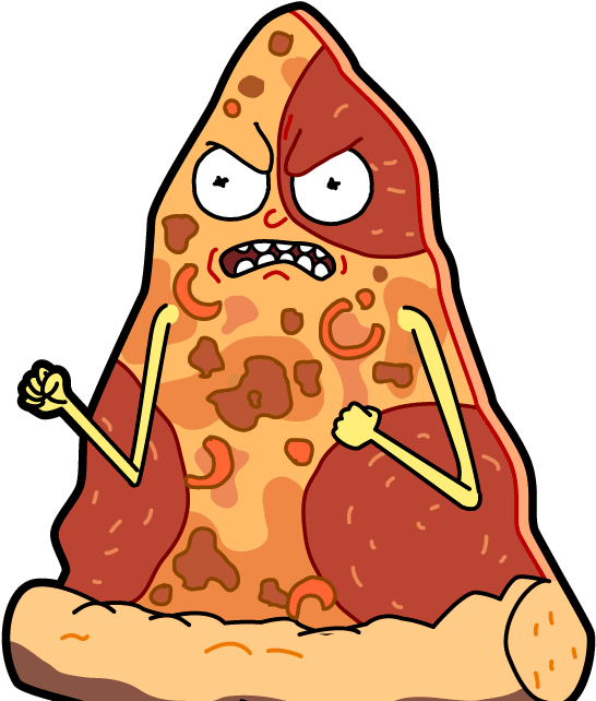 Clip Art Download Pepperoni Pizza Slice Clipart - Pocket Mortys Pizza Morty - Png Download (562x650), Png Download