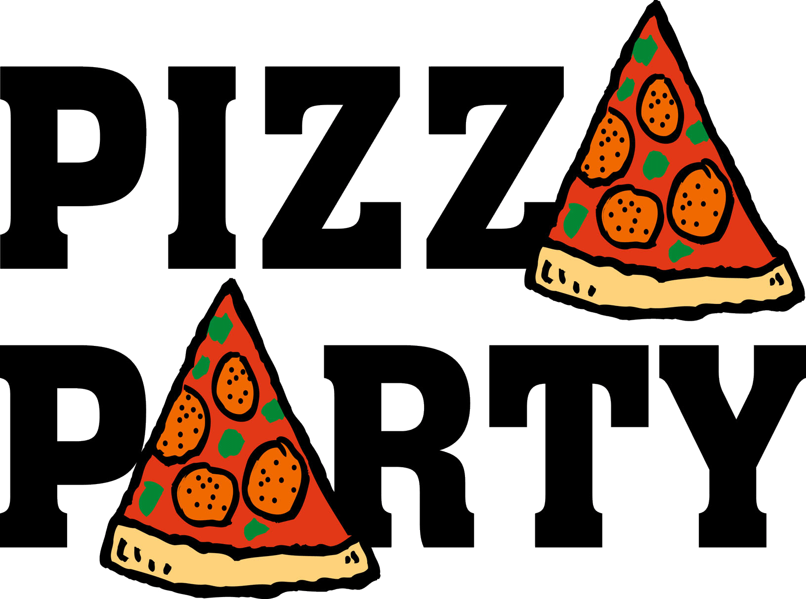 Pizza-party - Pizza Party Clipart (1631x1214), Png Download