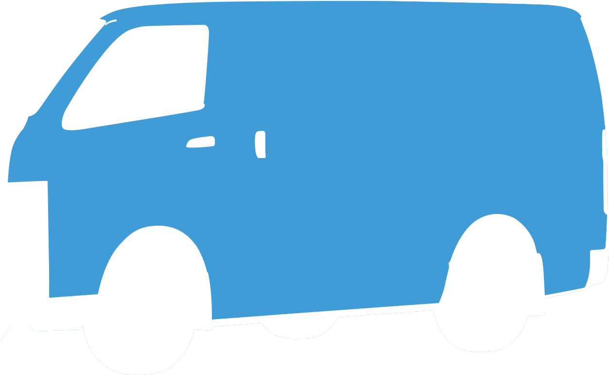 Van-side - Compact Van Clipart (2500x1461), Png Download