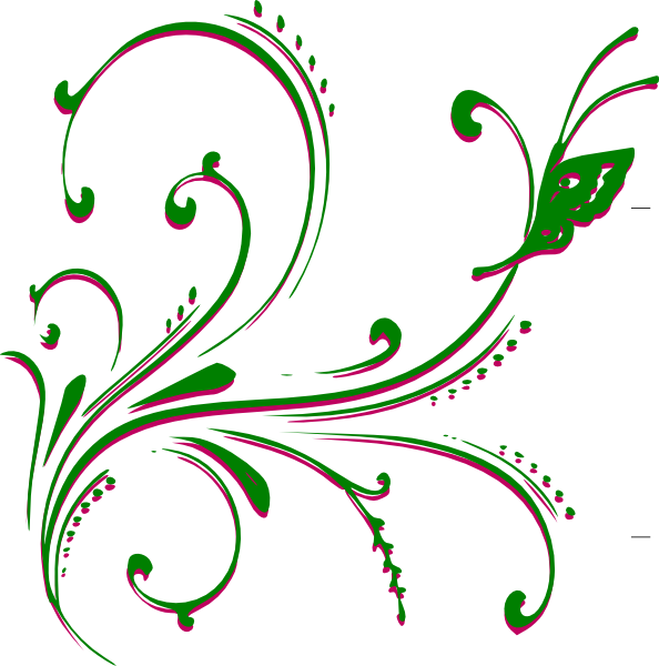 This Free Clip Arts Design Of Gold Floral Design With - Png Download (594x600), Png Download